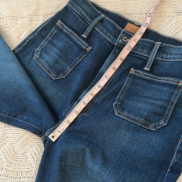 MOTHER Dark Blue Straight Leg Jeans size 27 Patch Pocket Gambler - Picture 11 of 15